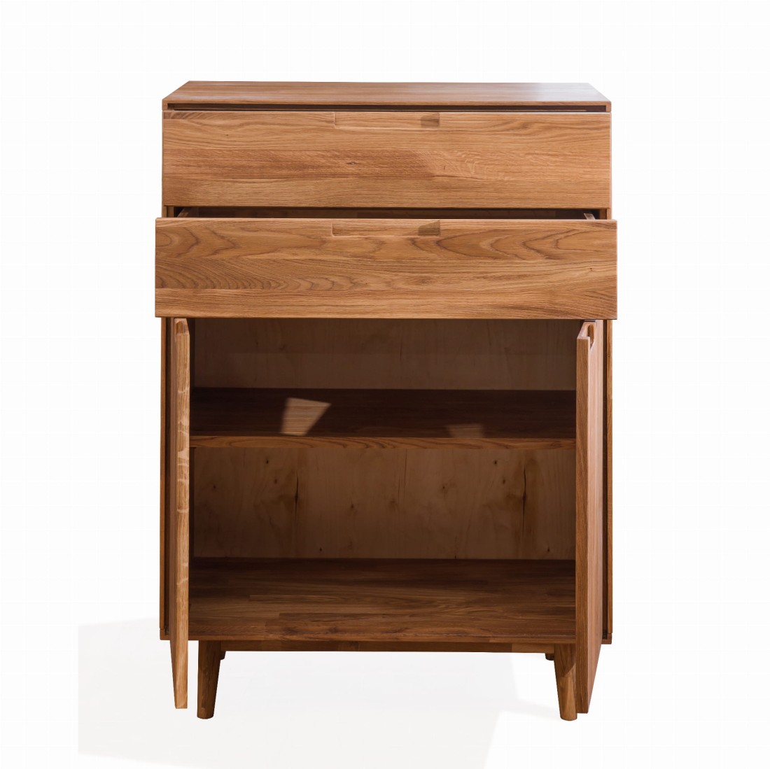 Cassettiera Bergen in rovere 2S 2D olio intenso