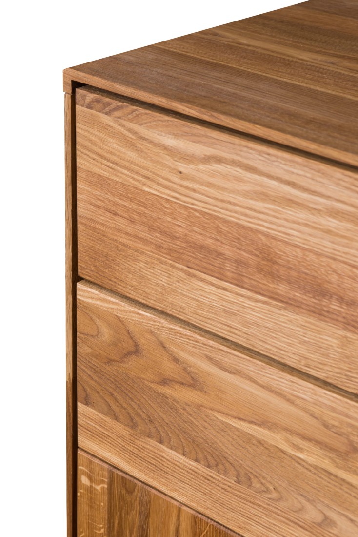 Cassettiera Bergen in rovere 2S 2D olio intenso