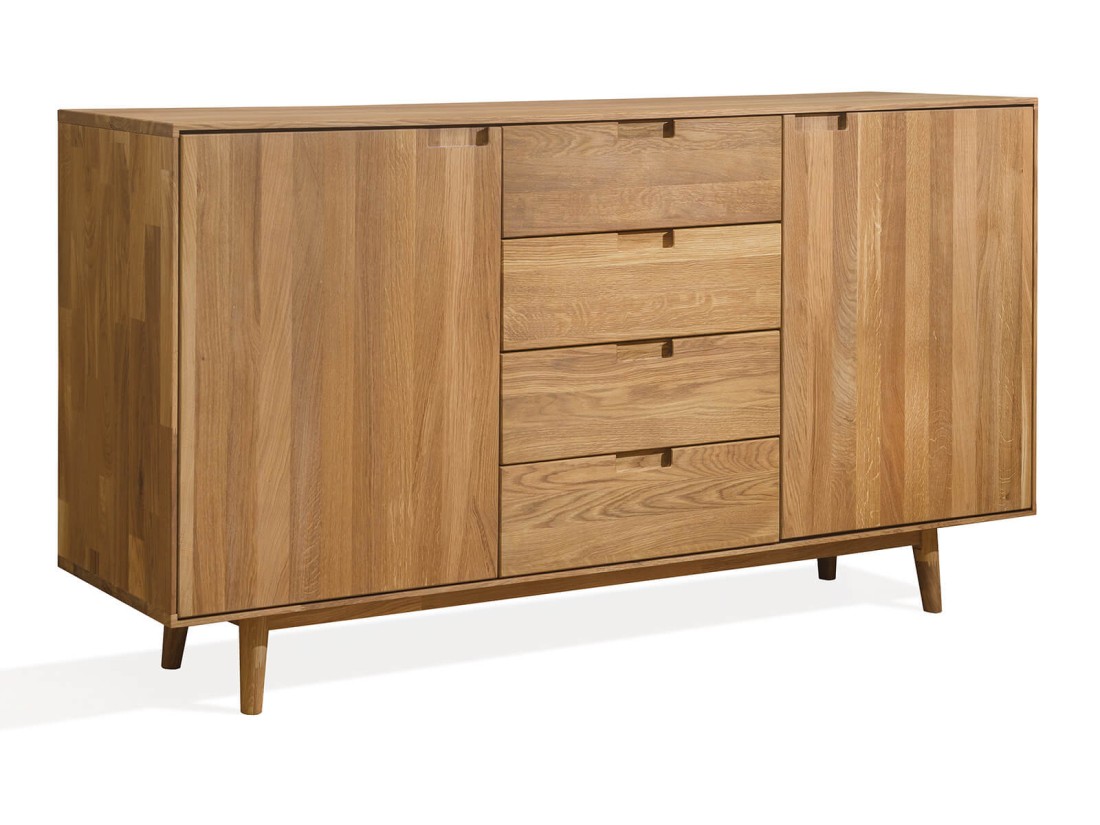 Cassettiera Bergen in rovere 4S 2D olio intenso