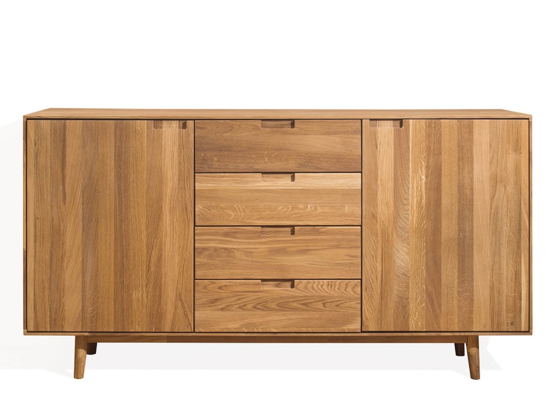 Cassettiera Bergen in rovere 4S 2D olio intenso