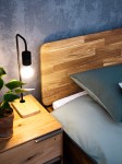 Letto in rovere 140x200 Bergen olio intenso