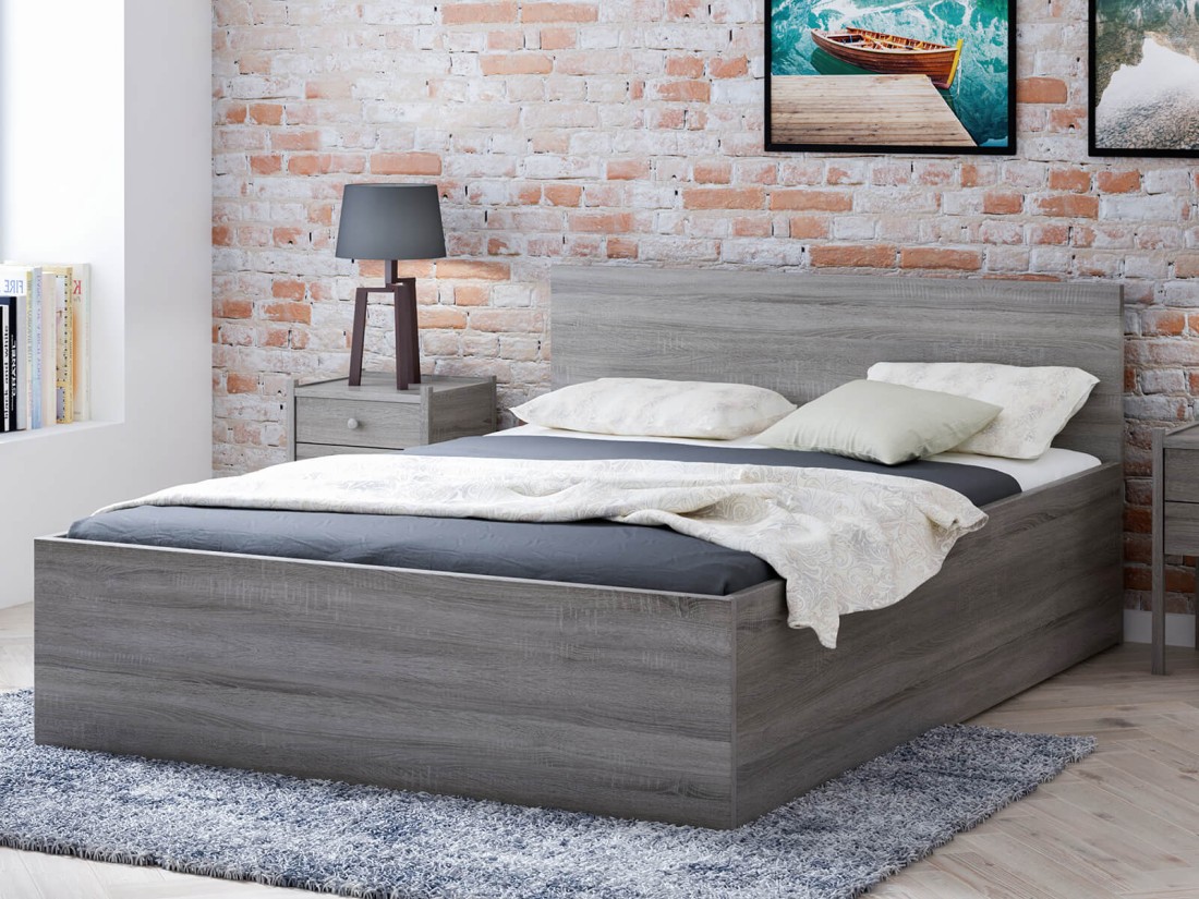 Letto 140x200 DM1 Rovere tartufato