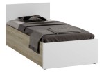 Letto 90x200 DM1 Fianchi in rovere bianco/sonoma