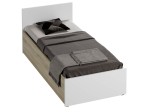 Letto 90x200 DM1 Fianchi in rovere bianco/sonoma