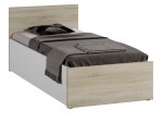 Letto 90x200 DM1 rovere Sonoma/fianchi bianchi