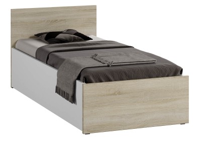 Letto 90x200 DM1 rovere Sonoma/fianchi bianchi