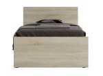 Letto 90x200 DM1 rovere Sonoma/fianchi bianchi