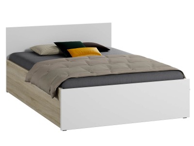 Letto 140x200 DM1 Bianco/facciate rovere sonoma
