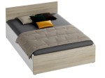 Letto 160x200 DM1 rovere Sonoma/fianchi bianchi