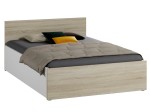 Letto 140x200 DM1 rovere Sonoma/fianchi bianchi