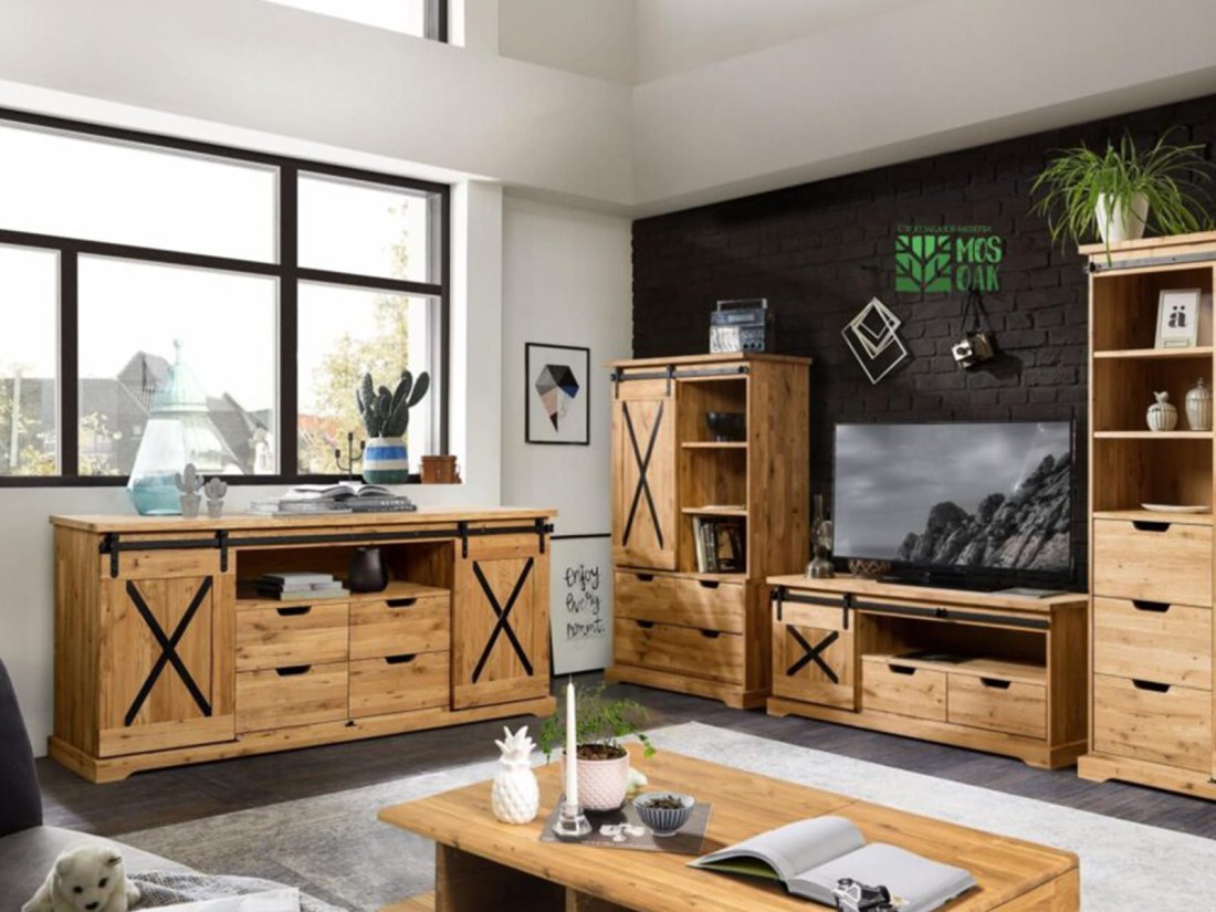Cassettiera Loft in legno di rovere X-oak n. 3