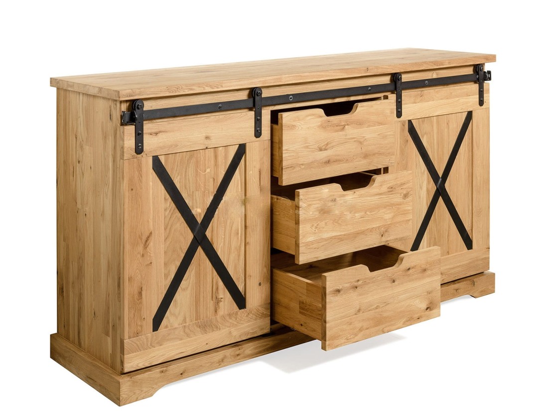 Cassettiera Loft in legno di rovere X-oak n. 3