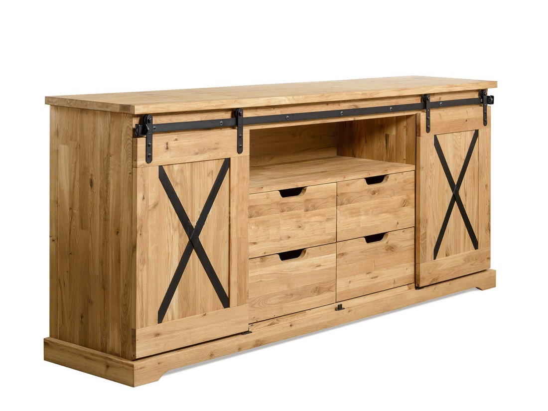 Cassettiera Loft in legno di rovere X-oak n. 4