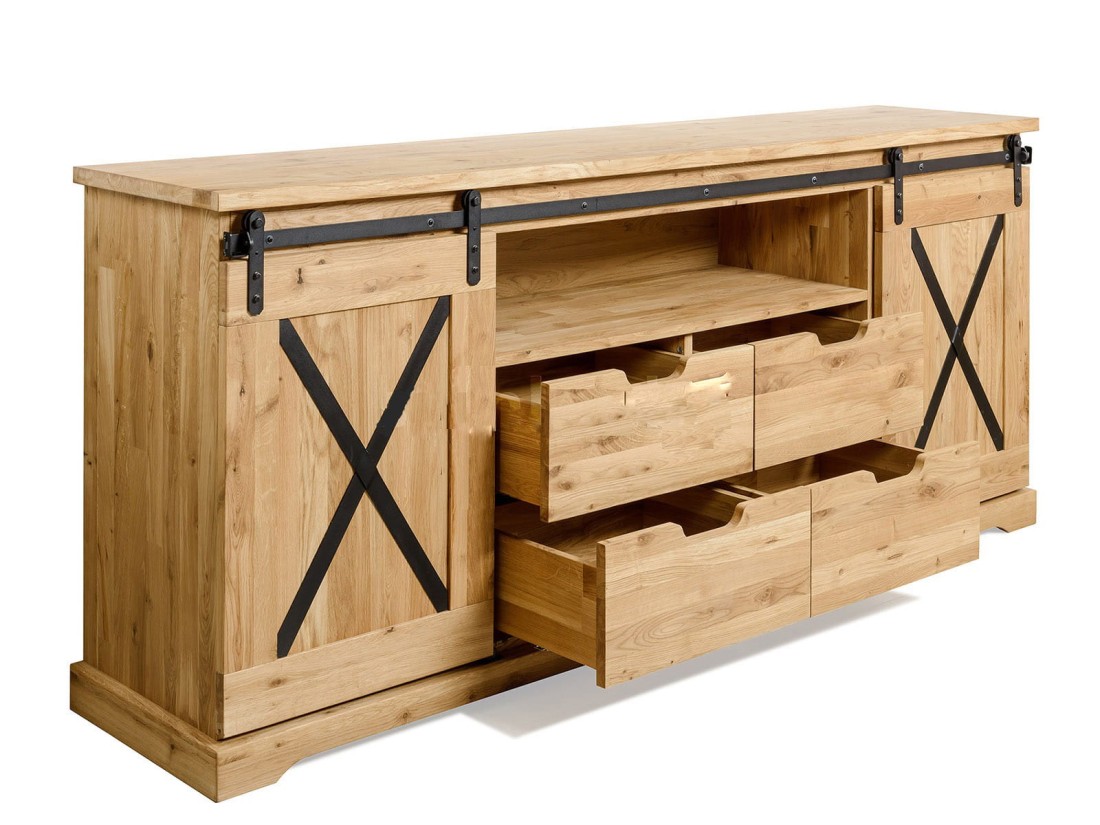 Cassettiera Loft in legno di rovere X-oak n. 4
