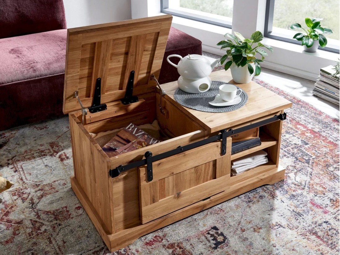 Cassettiera Loft in legno di rovere X-oak S