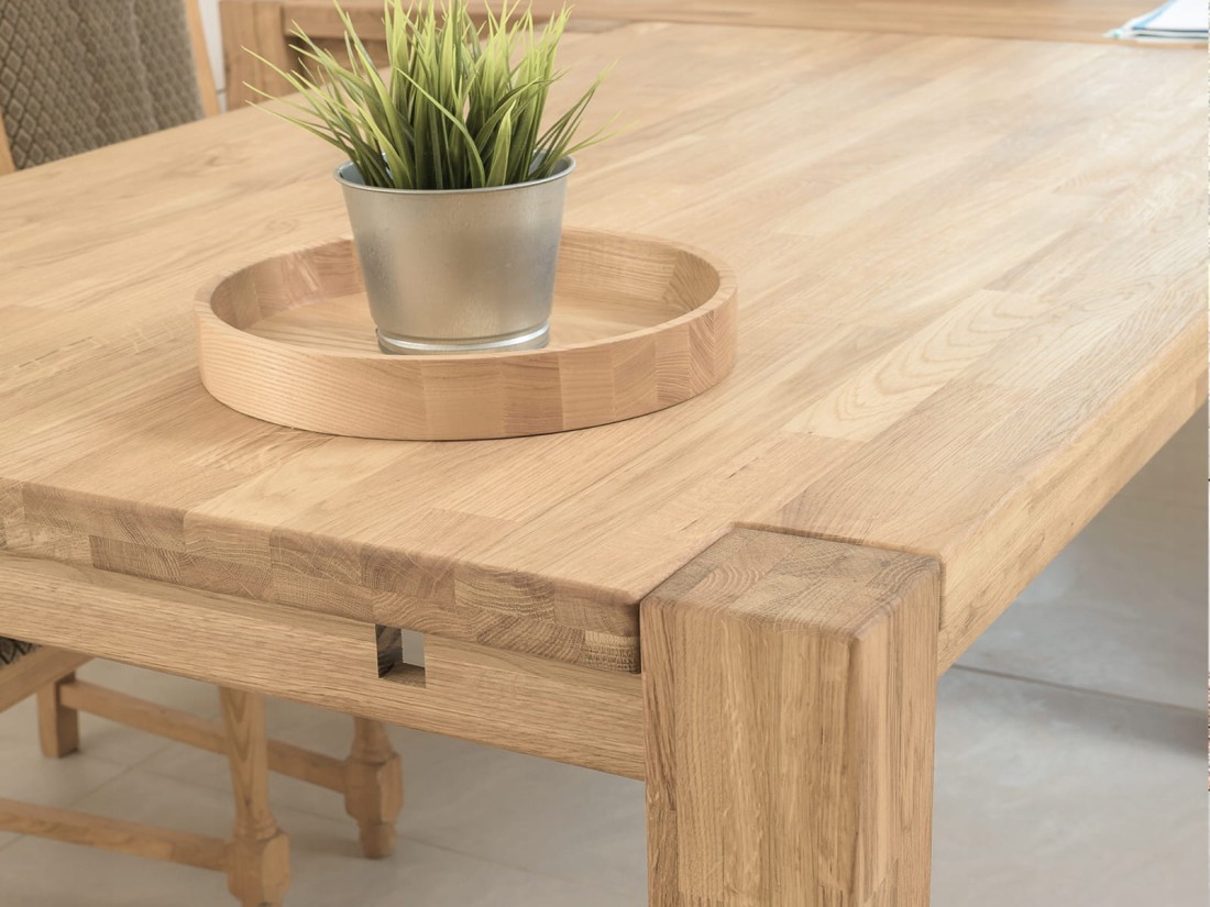 Tavolo pieghevole in rovere 90x140-240 cm Falun oil intense