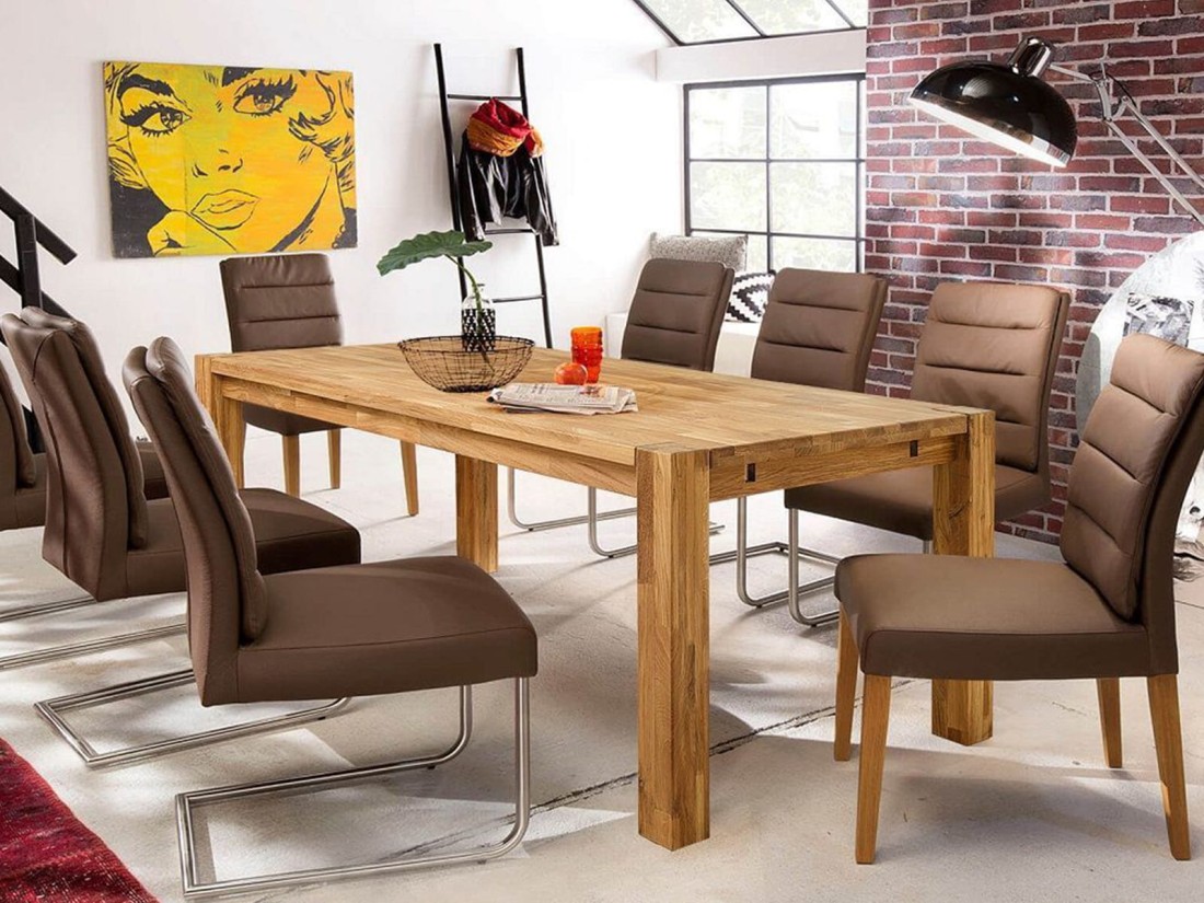 Tavolo pieghevole in rovere 90x180-280 cm Falun oil intense