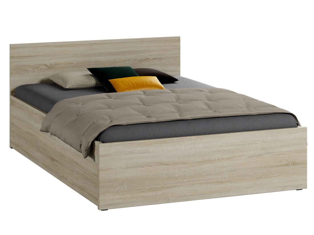 Letto con materasso 140x200 DM1 rovere Sonoma