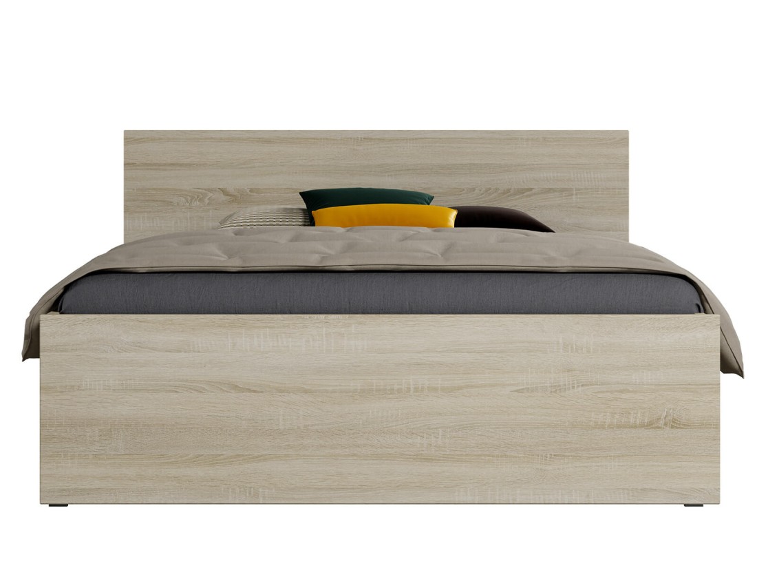 Letto con materasso 140x200 DM1 rovere Sonoma