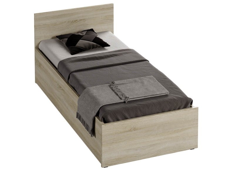Letto con materasso 90x200 DM1 rovere Sonoma