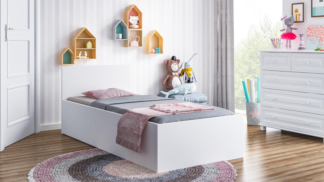 Letto 90x200 DM1 Bianco
