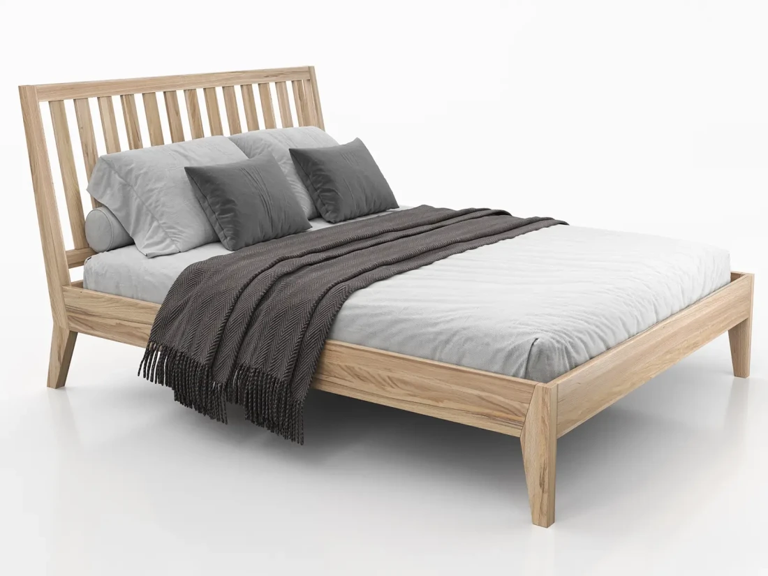 Letto in legno 180x200 di faggio Beskid 01 faggio naturale