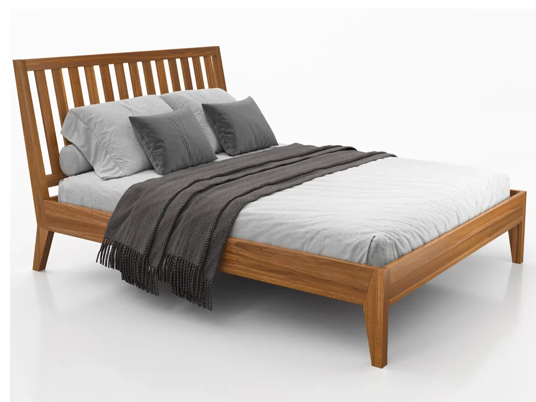 Letto in faggio 140x200 Beskid 01 rovere rustico