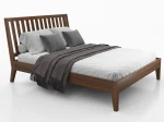 Letto in faggio 160x200 Beskid 01 Noce scuro