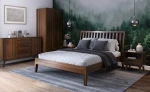 Letto in faggio 180x200 Beskid 01 Noce scuro