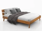 Letto in legno 140x200 di faggio Beskid 02 rovere rustico