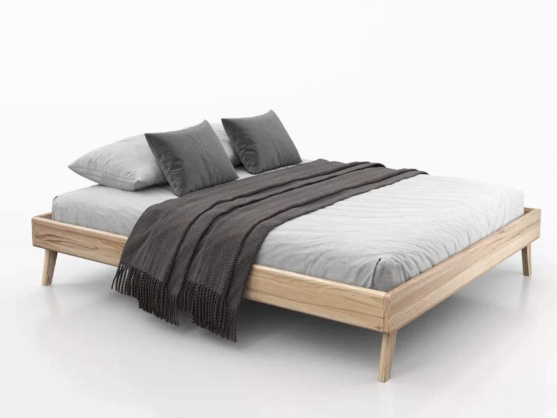 Letto senza poggiatesta 140x200 in legno faggio Beskid 04 faggio naturale