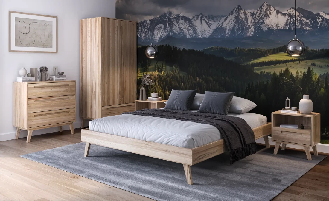 Letto senza poggiatesta 180x200 in legno faggio Beskid 04 faggio naturale