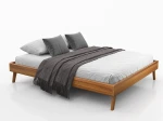 Letto senza poggiatesta 180x200 in legno faggio Beskid 04 rovere rustico