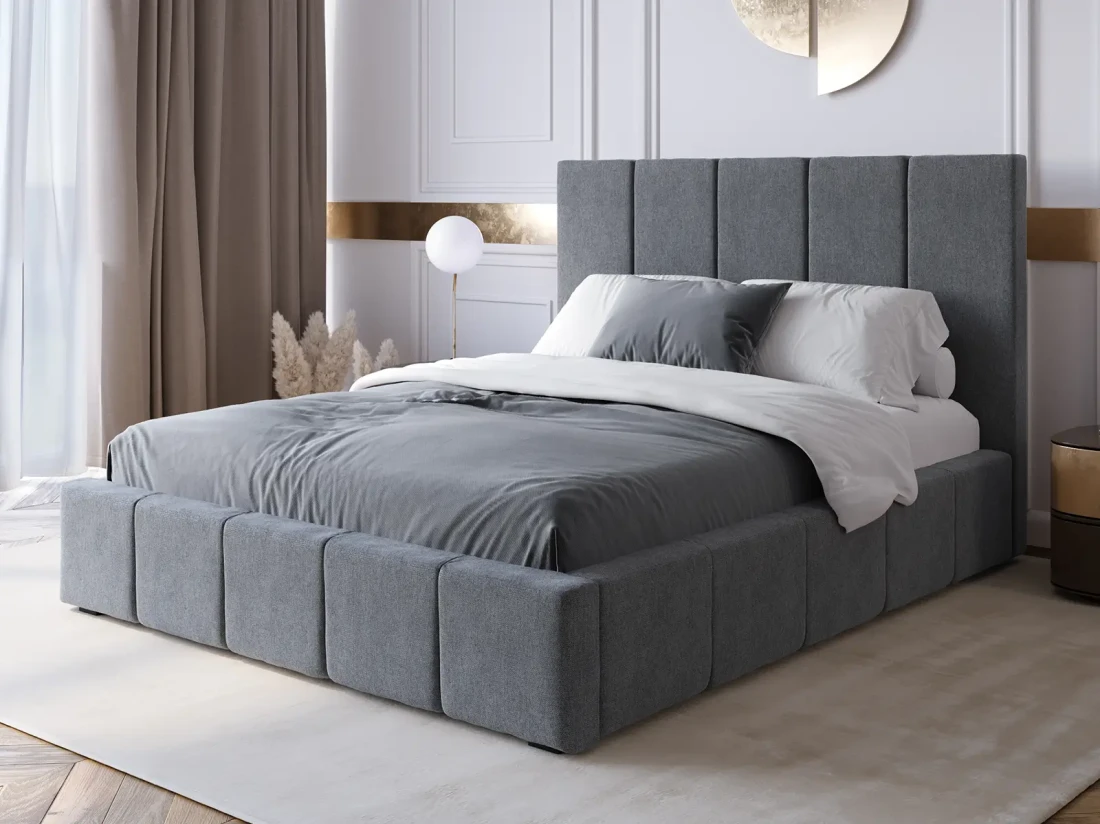 Letto imbottito con contenitore 160x200 PRO Line 18 colore Soro 97