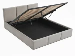 Letto matrimoniale 160x200 imbottito con contenitore TOP line 7 Velvet Grigio