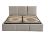 Letto matrimoniale 160x200 imbottito con contenitore TOP line 7 Velvet Grigio