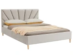 Letto imbottito 160x200 scandinavo Scandi Line 3 Velvet Grigio