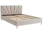 Letto imbottito 160x200 scandinavo Scandi Line 3 Velvet Grigio