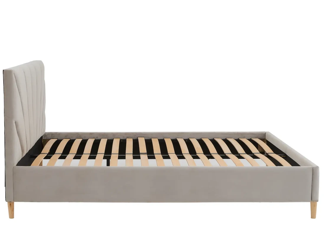 Letto imbottito 160x200 scandinavo Scandi Line 3 Velvet Grigio