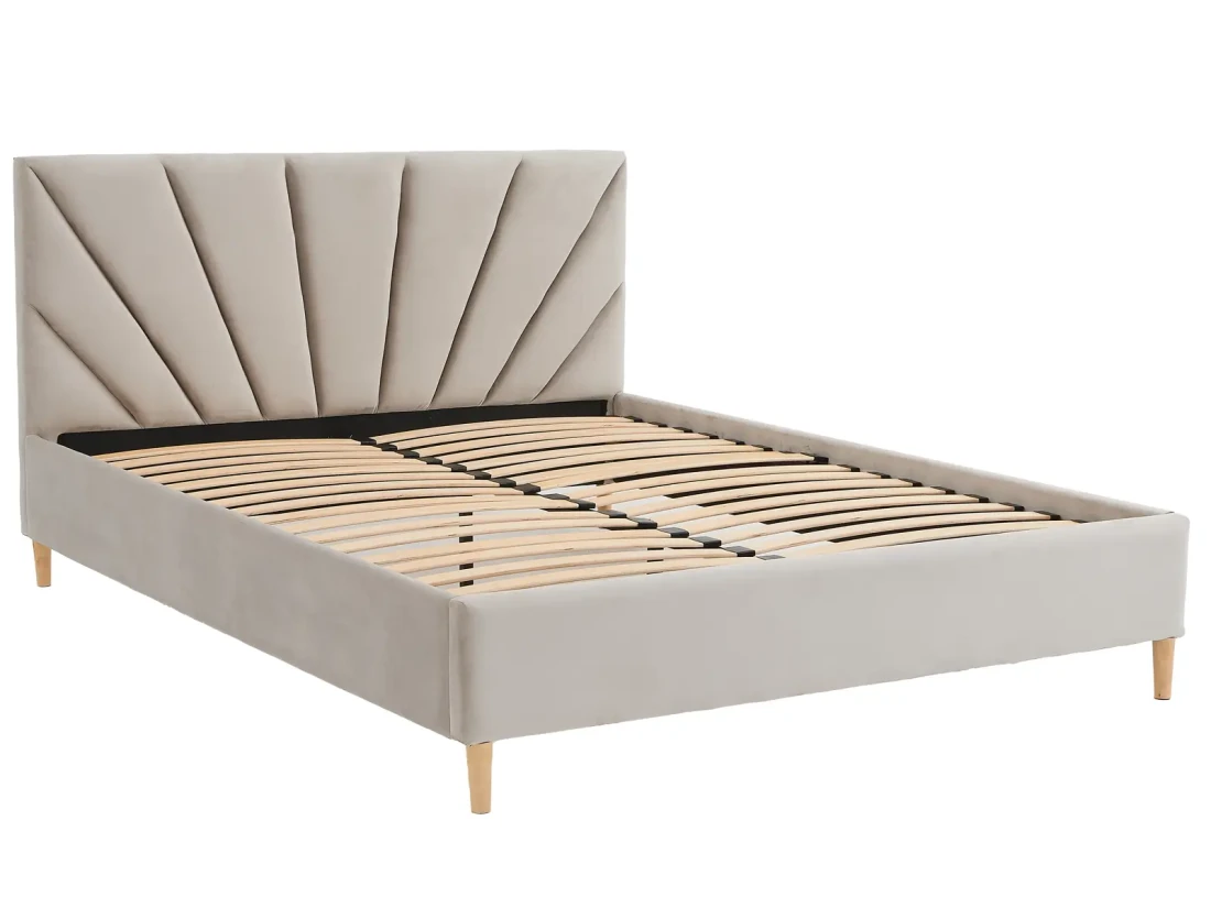 Letto imbottito 180x200 scandinavo Scandi Line 3 Velvet Grigio