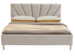 Letto imbottito 180x200 scandinavo Scandi Line 3 Velvet Grigio