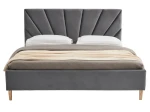 Letto imbottito 180x200 scandinavo Scandi Line 3 Velvet Grafite