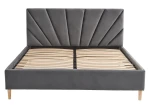 Letto imbottito 180x200 scandinavo Scandi Line 3 Velvet Grafite