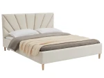 Letto imbottito 140x200 scandinavo Scandi Line 3 Velvet Beige