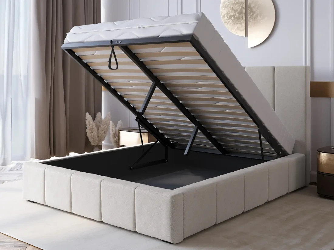 Letto imbottito con contenitore 140x200 PRO Line 18 colore Soro 21