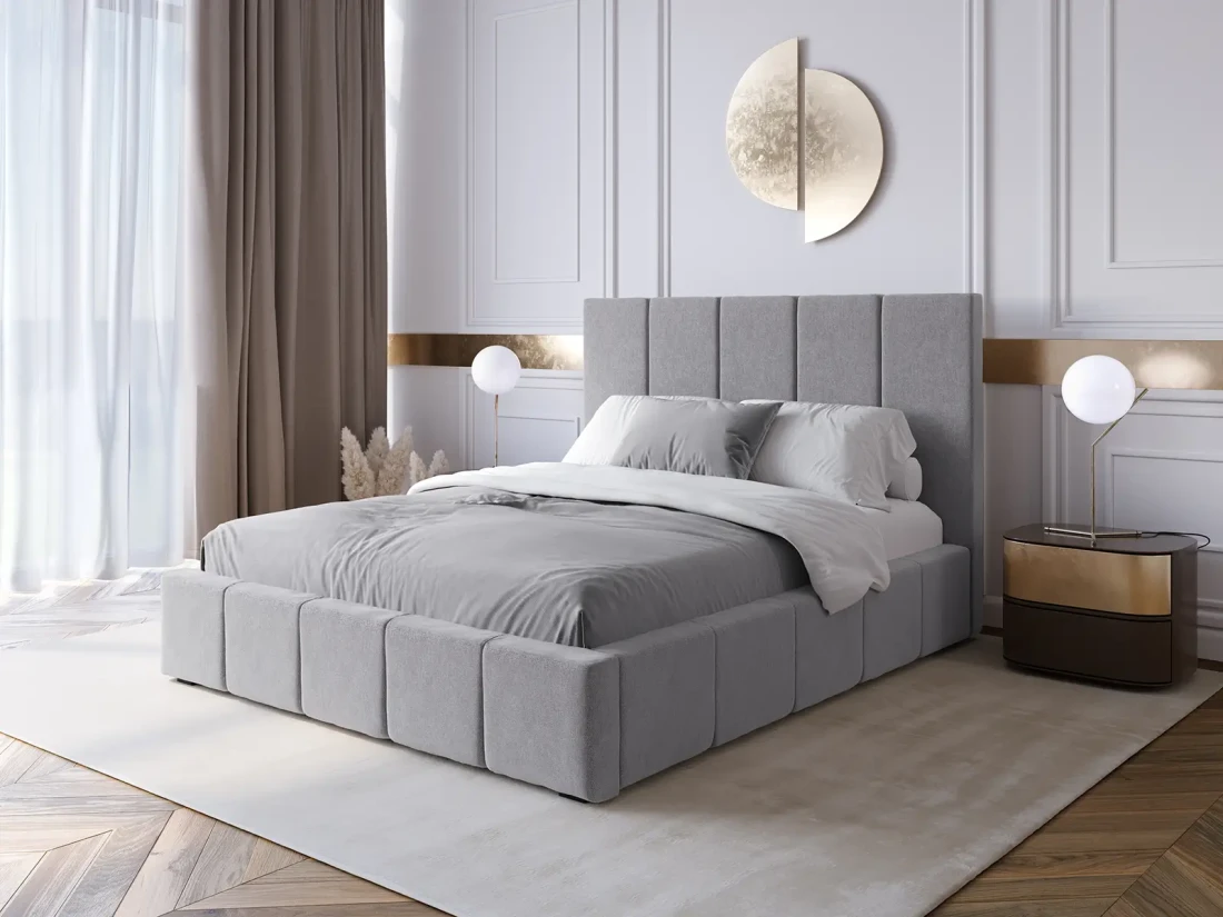 Letto imbottito 140x200 con materasso e contenitore PRO Line 18 colore Soro 90