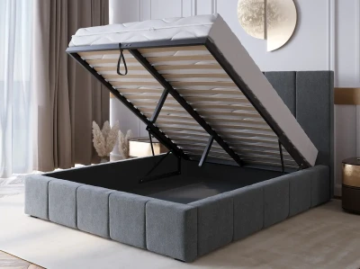 Letto imbottito 160x200 con materasso e contenitore PRO Line 18 colore Soro 97
