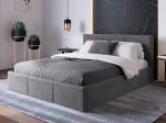 Letto imbottito 160x200 con materasso e contenitore TOP line 7 Velvet Grafite