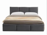 Letto imbottito 160x200 con materasso e contenitore TOP line 7 Velvet Grafite