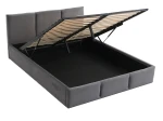 Letto imbottito 160x200 con materasso e contenitore TOP line 7 Velvet Grafite